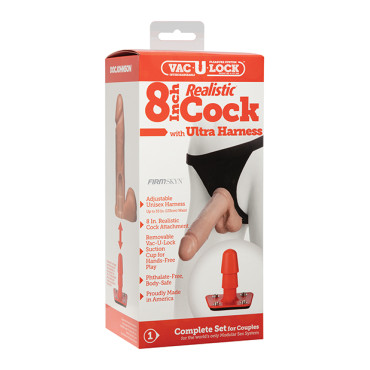 Ultra Harness 2 Set 3 w/8" Realistic Dong & Powder