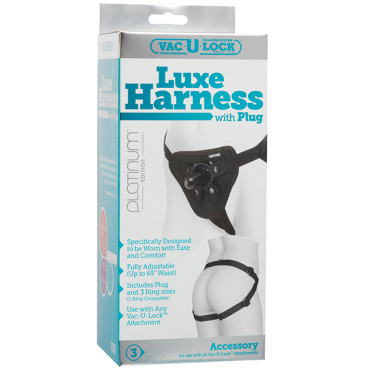 Vac-U-Lock Platinum Edition Accessories Luxe Harness - Black
