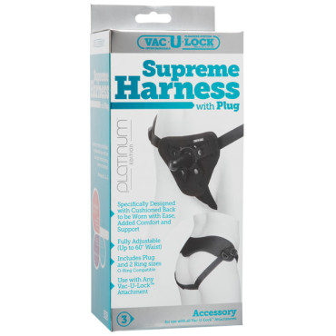 Vac-U-Lock Platinum Edition Accessories Supreme Harness - Black