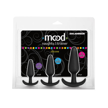 Mood Naughty 1 Anal Trainer Set - Black Set of 3