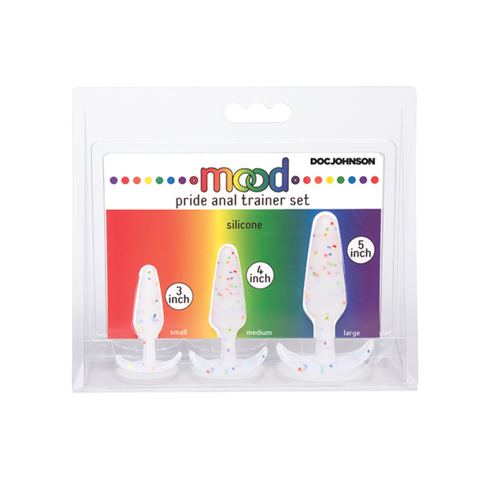 Mood Pride Anal Trainer Set - Multi Colored Set of 3