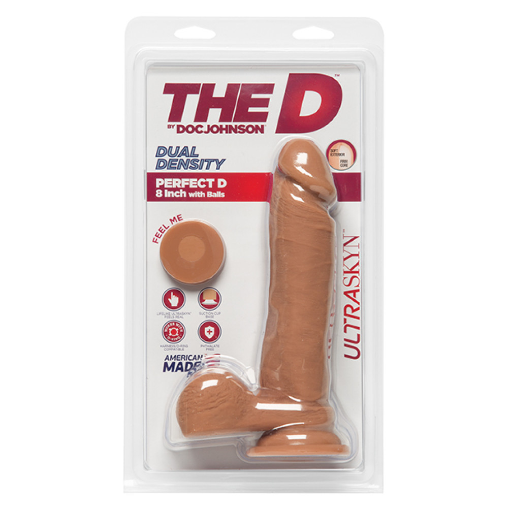 The D 8" Dual Density Perfect D w/Balls - Caramel