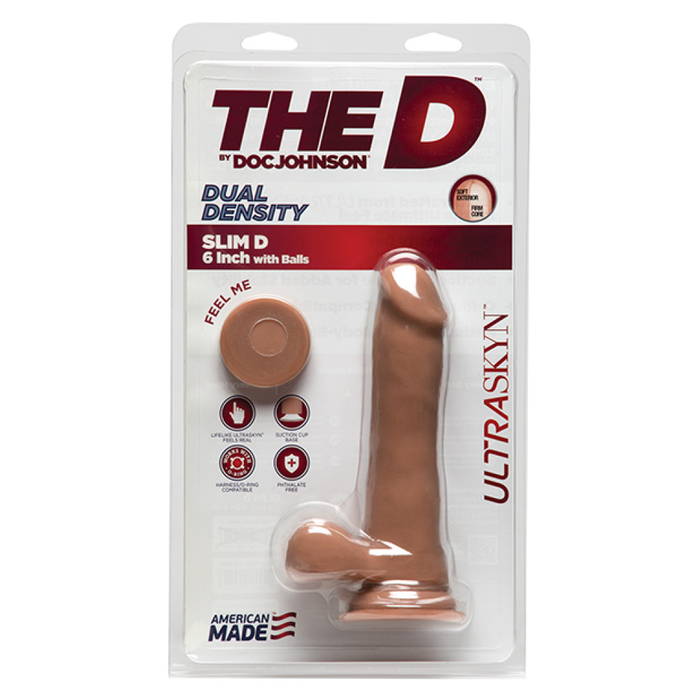 The D 6" Slim D w/Balls - Caramel