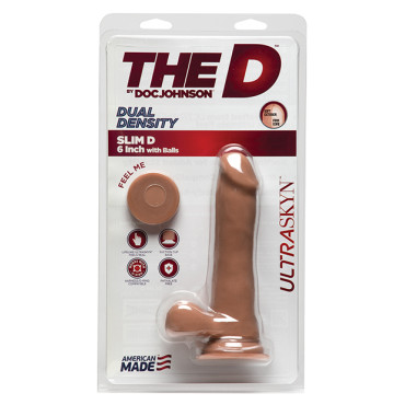 The D 6" Slim D w/Balls - Caramel