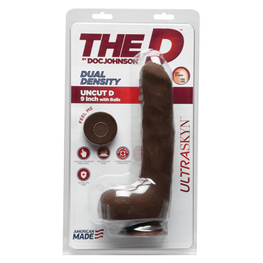 The D 9" Uncut D w/Balls - Chocolate