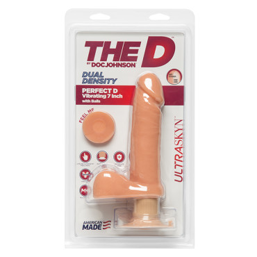 The D 7" Perfect D Vibrating w/Balls - Vanilla