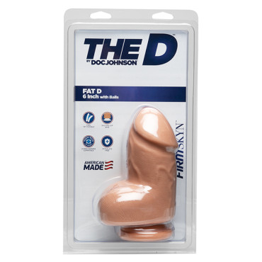 The D 6" Fat D w/Balls - Vanilla