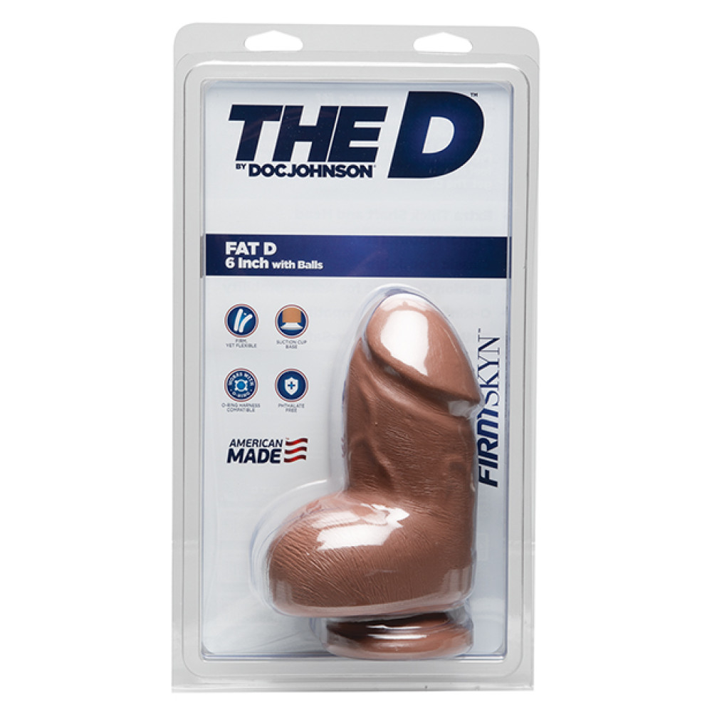 The D 6" Fat D w/Balls - Caramel