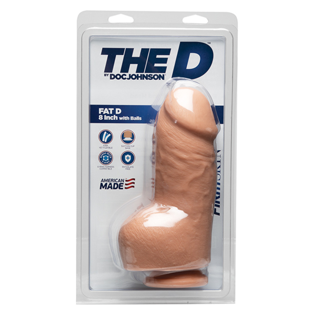 The D 8" Fat D w/Balls - Vanilla