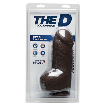 The D 8" Fat D w/Balls - Chocolate