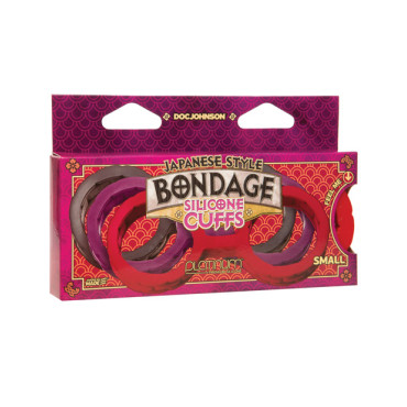 Japanese Bondage Silicone Cuffs Small - Red