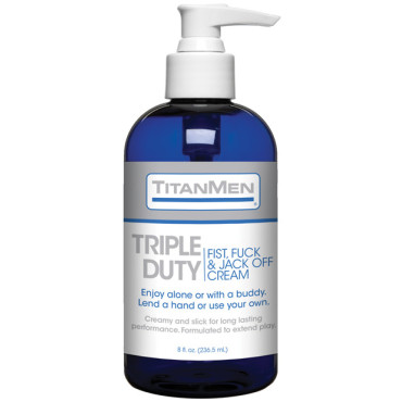 Titanmen Tripple Duty Fist, Fuck & Jack Off Cream - 8 oz Bottle