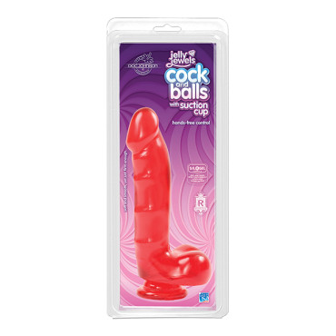Jelly Cock w/Suction Cup - Ruby