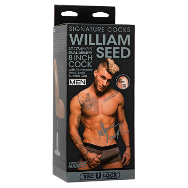 Signature Cocks ULTRASKYN 8" Cock w/Removeable Vac-U-Lock Suction Cup - William Seed