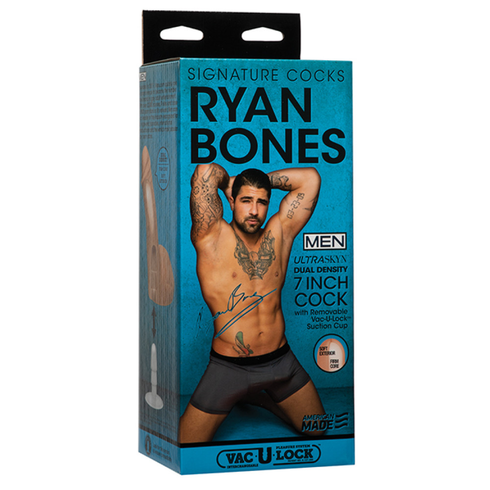 Signature Cocks ULTRASKYN 7" Cock w/Removeable Vac-U-Lock Suction Cup - Ryan Bones