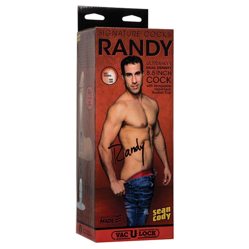 Signature Cocks ULTRASKYN 8.5" Cock w/Removable Vac-U-Lock Suction Cup - Randy