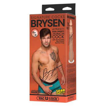 Signature Cocks ULTRASKYN 7.5" Cock w/Removable Vac-U-Lock Suction Cup - Brysen