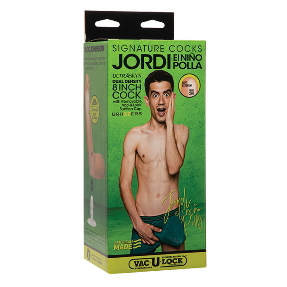 Signature Cocks ULTRASKYN 8" Cock w/Removable Vac-U-Lock Suction Cup - Jordi El Nino Polla