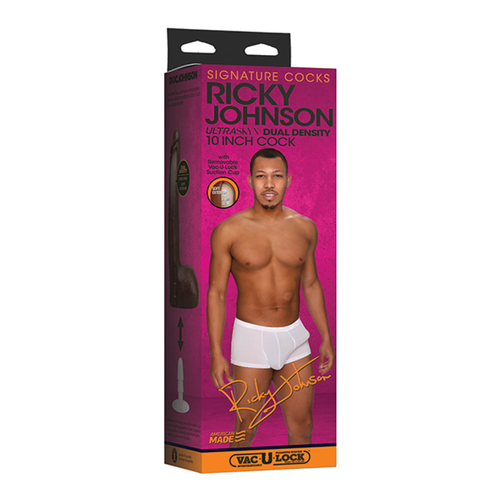 Signature Cocks ULTRASKYN 10" Cock w/Removable Vac-U-Lock Suction Cup - Ricky Johnson