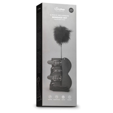 Easy Toys Beginners 6 Piece Beginners Bondage Set - Black