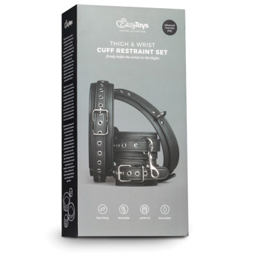 Easy Toys Thigh & Wrist Cuff Set - Black