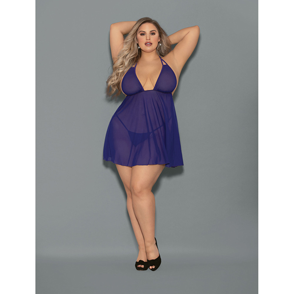 Euphoria Sheer Babydoll Midnight Purple QN