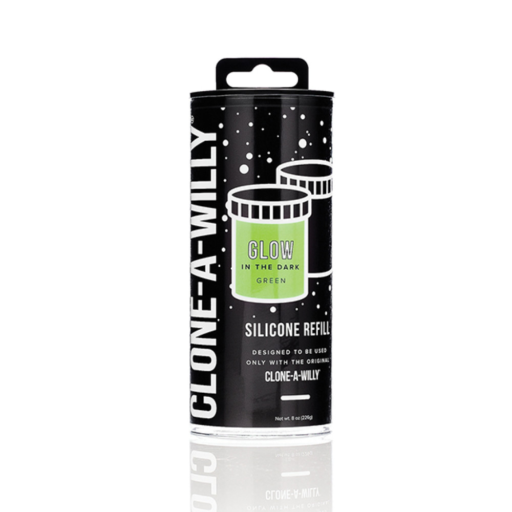 Clone-A-Willy Silicone Glow In The Dark Refill - Green