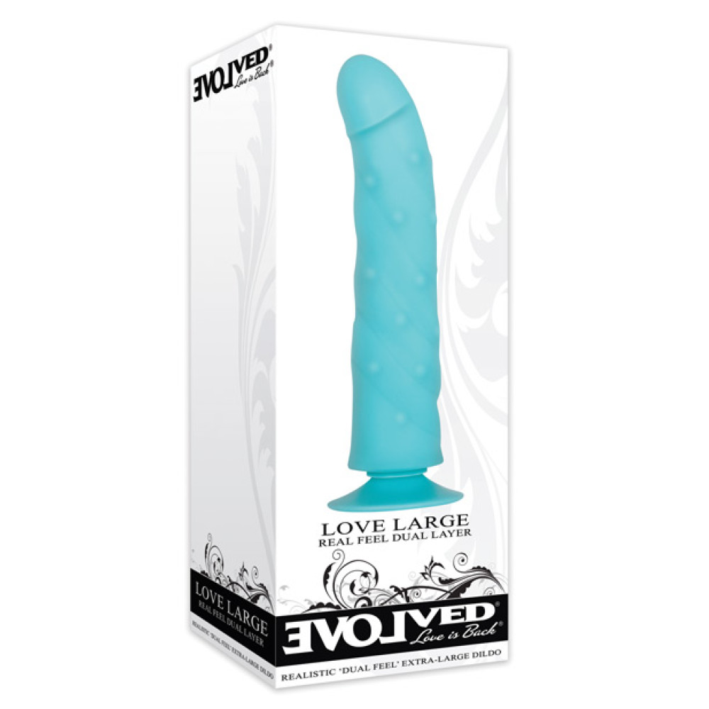 Evolved Love Large Dildo - Blue
