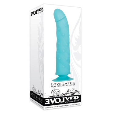 Evolved Love Large Dildo - Blue
