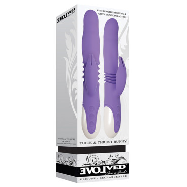 Evolved Thick & Thrust Bunny Dual Stim Rechargeable - Purple