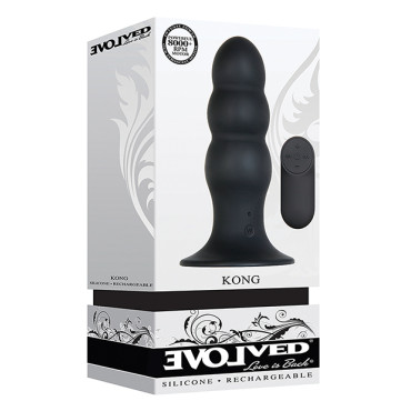 Evolved Kong Rechargeable Anal Plug - Black