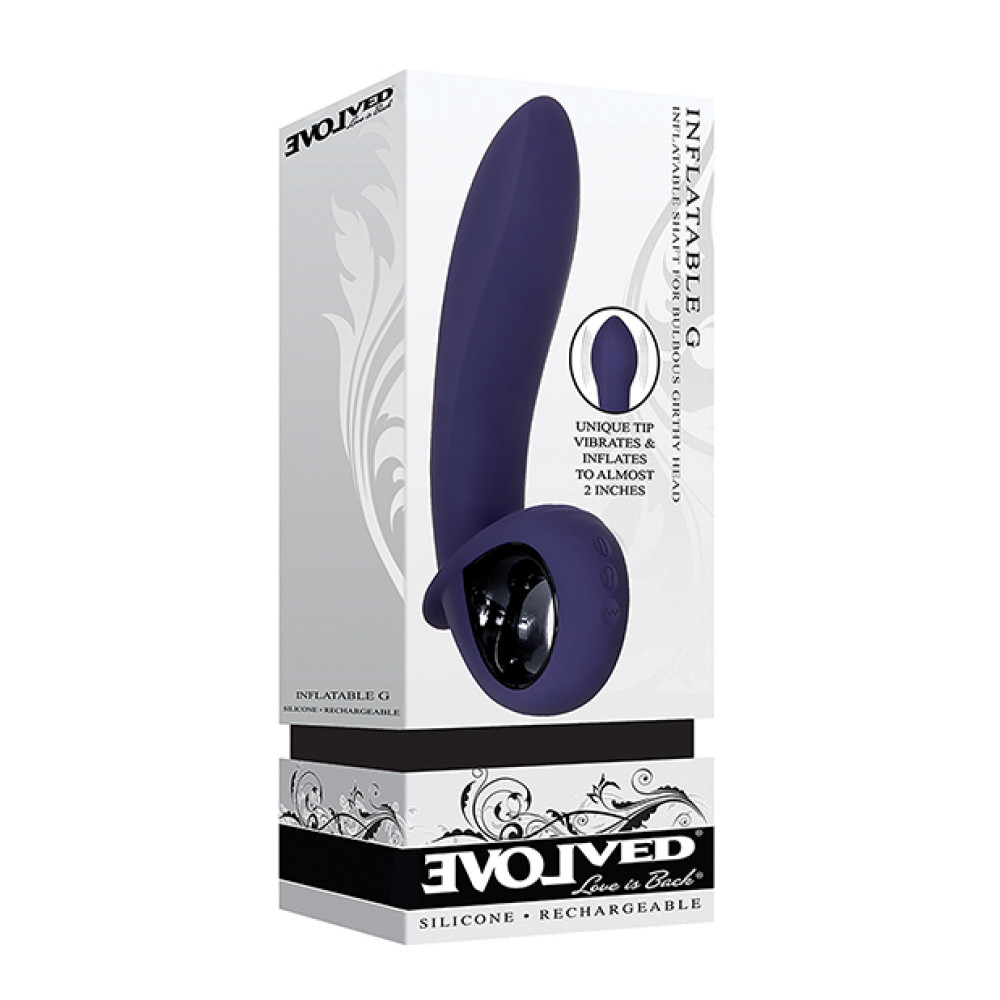 Evolved Inflatable G Rechargeable Vibrator - Purple
