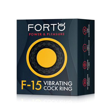 Forto F-15 Vibrating Cock Ring - Black