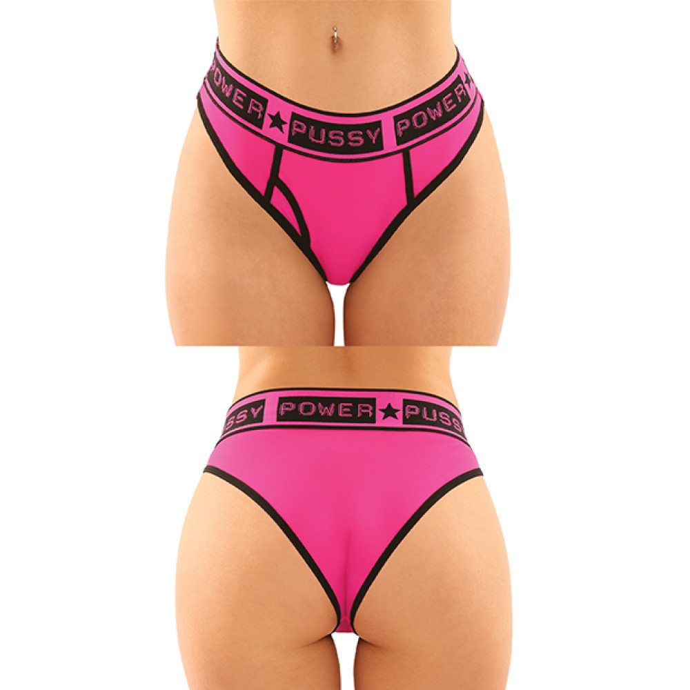 Vibes Buddy Pack Pussy Power Micro Brief & Lace Thong Pnk/Blk L/XL