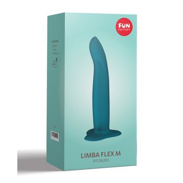 Fun Factory Limba Flex Dildo - Medium Deep Sea Blue