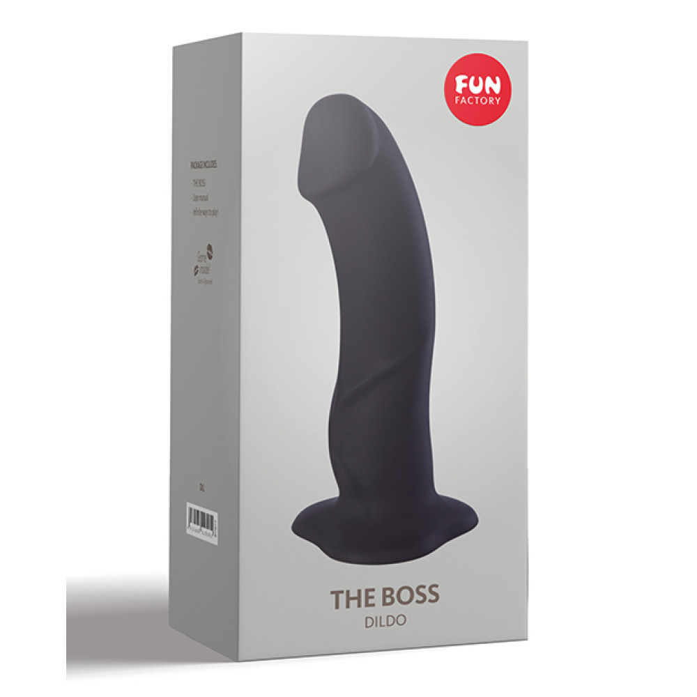 Fun Factory The Boss 7" Girthy Silicone Dildo - Black