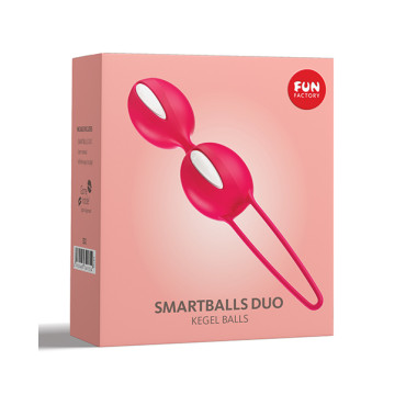 Fun Factory Smartballs Duo - White/India Red