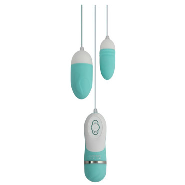 GigaLuv Dual Vibra Bullets - 10 Functions Tiffany Blue