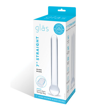 Glas 7" Straight Glass Dildo - Clear
