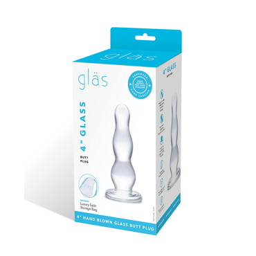 Glas 4" Butt Plug - Clear