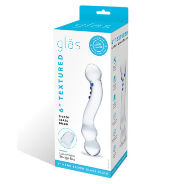 Glas 6" Textured G-Spot Glass Dildo