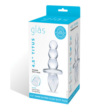 Glas Titus Beaded Glass Butt Plug