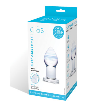 Glas Amethyst Rain Glass Butt Plug