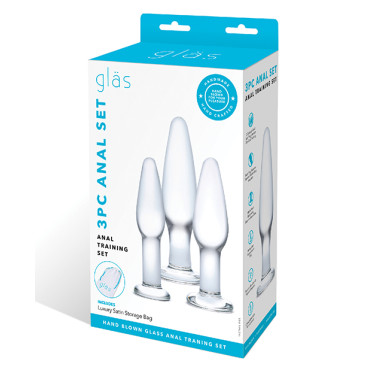 Glas 3 pc Glass Anal Training Kit