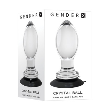 Gender X Crystal Ball Plug w/Suction Cup - Clear