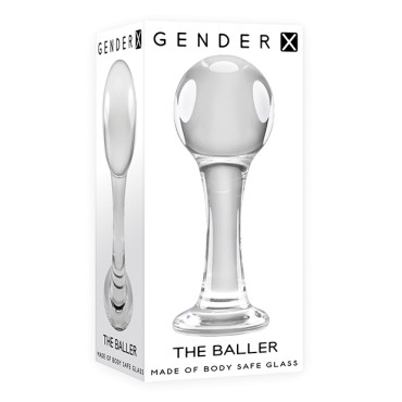Gender X The Baller  Glass Plug - Clear