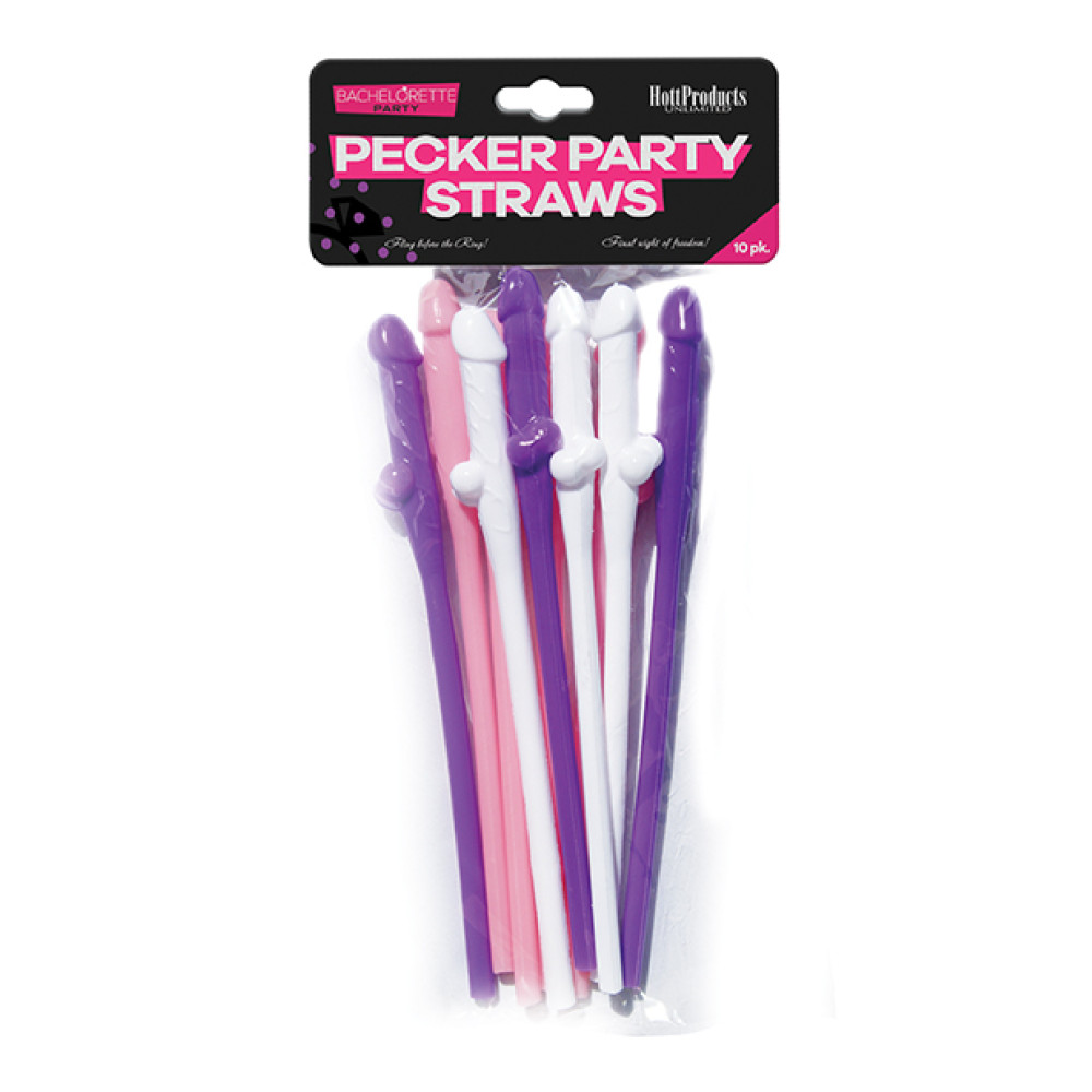 Bachelorette Party Flexy Super Straw - Pack of 10