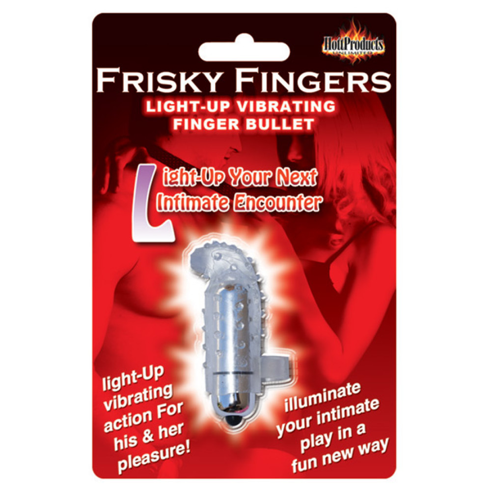 Frisky Finger Light Up Vibrating Finger Bullet - Clear
