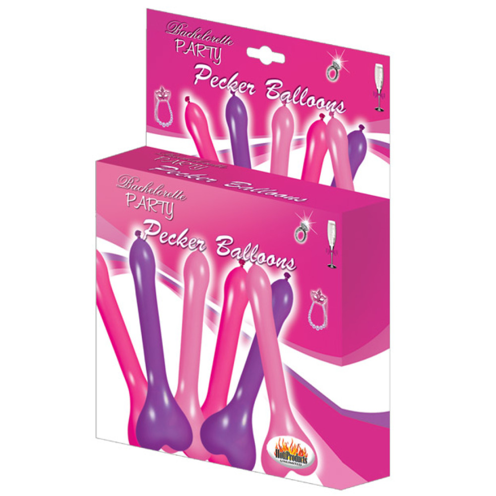 Pecker Balloons - Asst. Colors Box of 6
