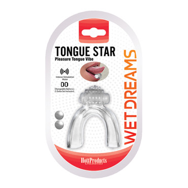 Wet Dreams Tongue Star Vibe -  Clear